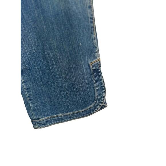 Gap Cropped Boot Cut Jeans Stretch Women Size 10 Denim Curved Hem Slightly Loose - Picture 3 of 9